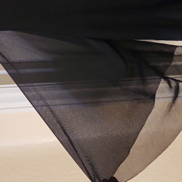 Black Blouse w/Sheer Layers - Picture 3 of 7